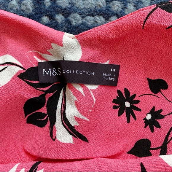 🌸 MARKS & SPENCER BOHO PINK MULTI SLIT MAXI DRESS! - Picture 9 of 13